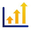 Business growth trending upward: illustration.