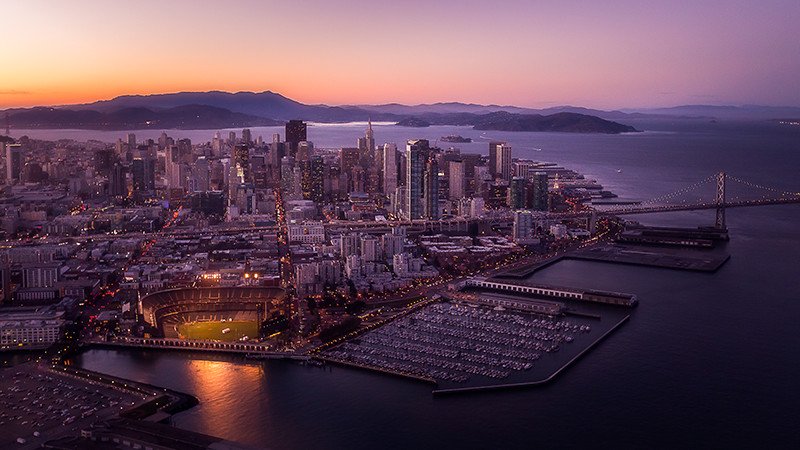 Aerial view of San Francisco bay. Aerial view of San Francisco bay.