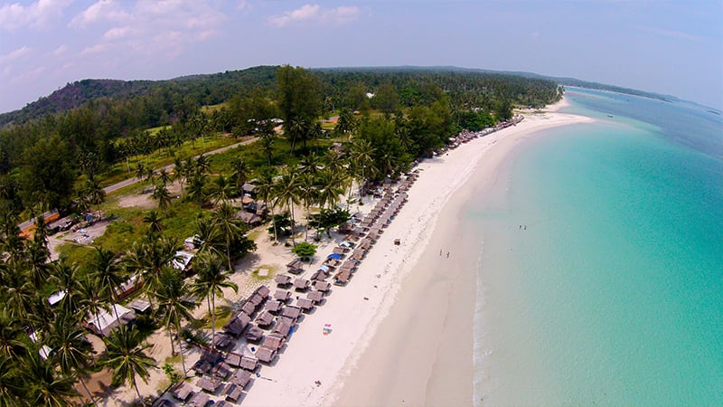 aerial view of beach in bintan